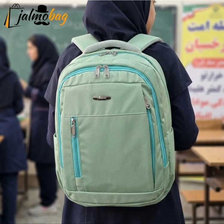 کوله پشتی اسپرت جادار پارچه کجراه ضد آب مناسب پنجم ابتدایی تا دوازدهم
