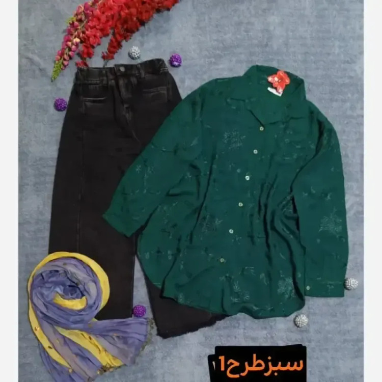 شومیز قواره دار نخ کره ای خامه دوزی ماریا باکیفیت سایزبزرگ خنک