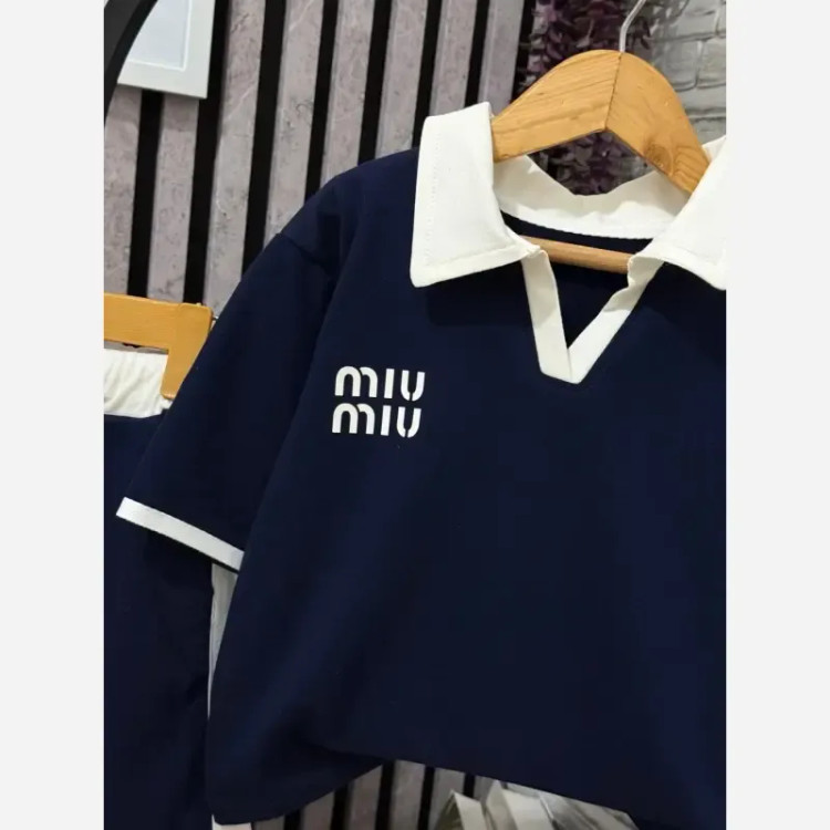 ست لباس دخترانه پولوشرت و شلوار دورس پنبه مچینست سایز 45 و 50