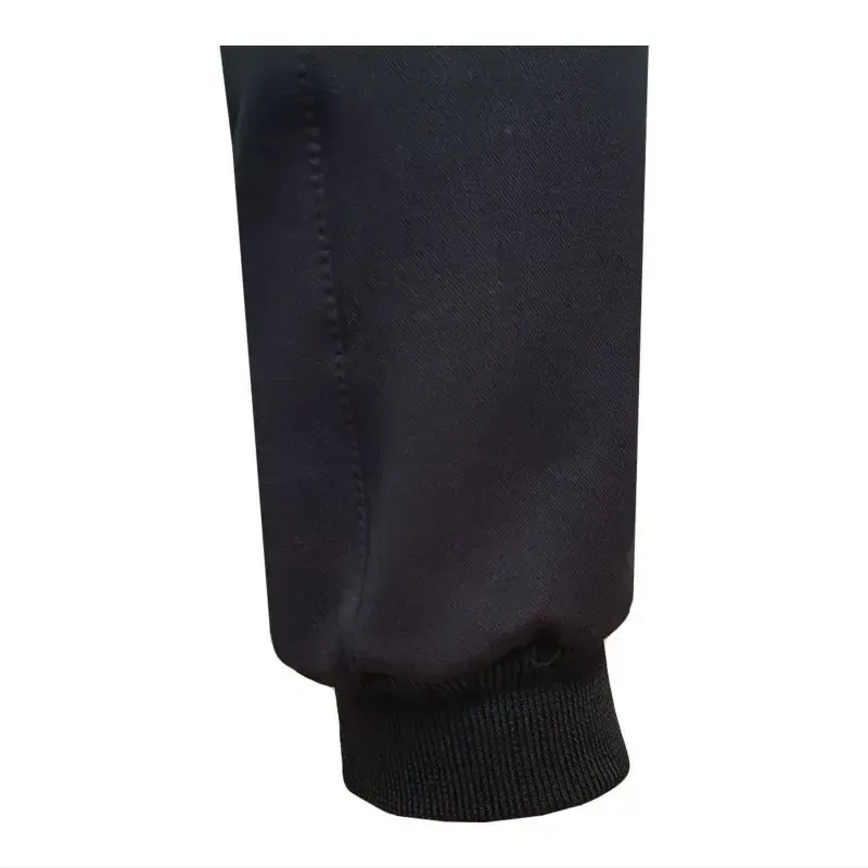 ست تیشرت آستین بلند مردانه طرح ادیداس مدل r 45645 یقه ایستاده جودون ترکيبي دو رنگ شلوار مشکی کمر کش دم پا کش