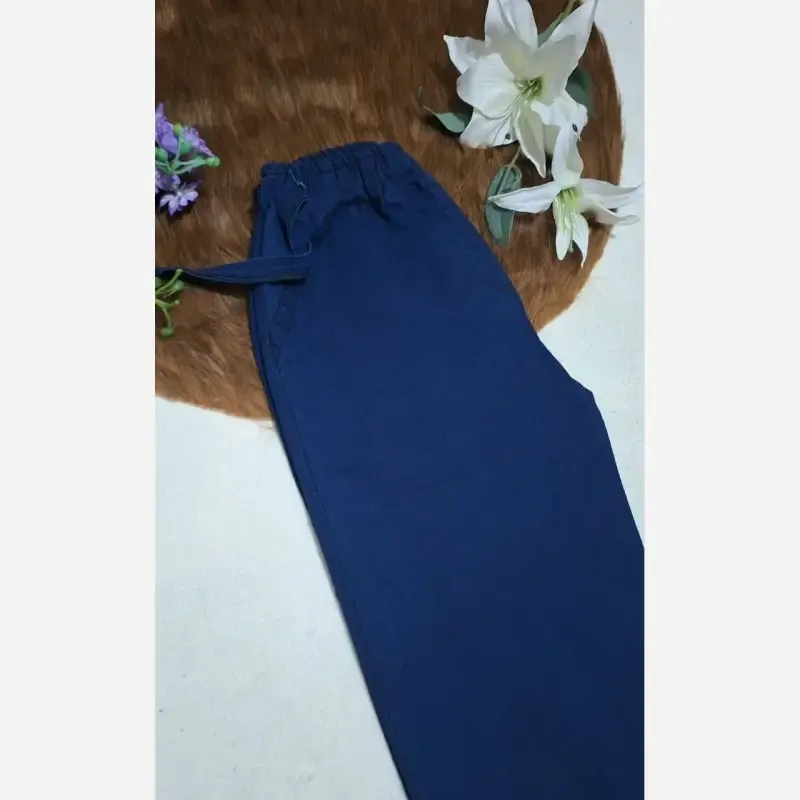 شلوار بگ طرح جین نیل ترک وارداتی کمر کش سایز بزرگ زنانه